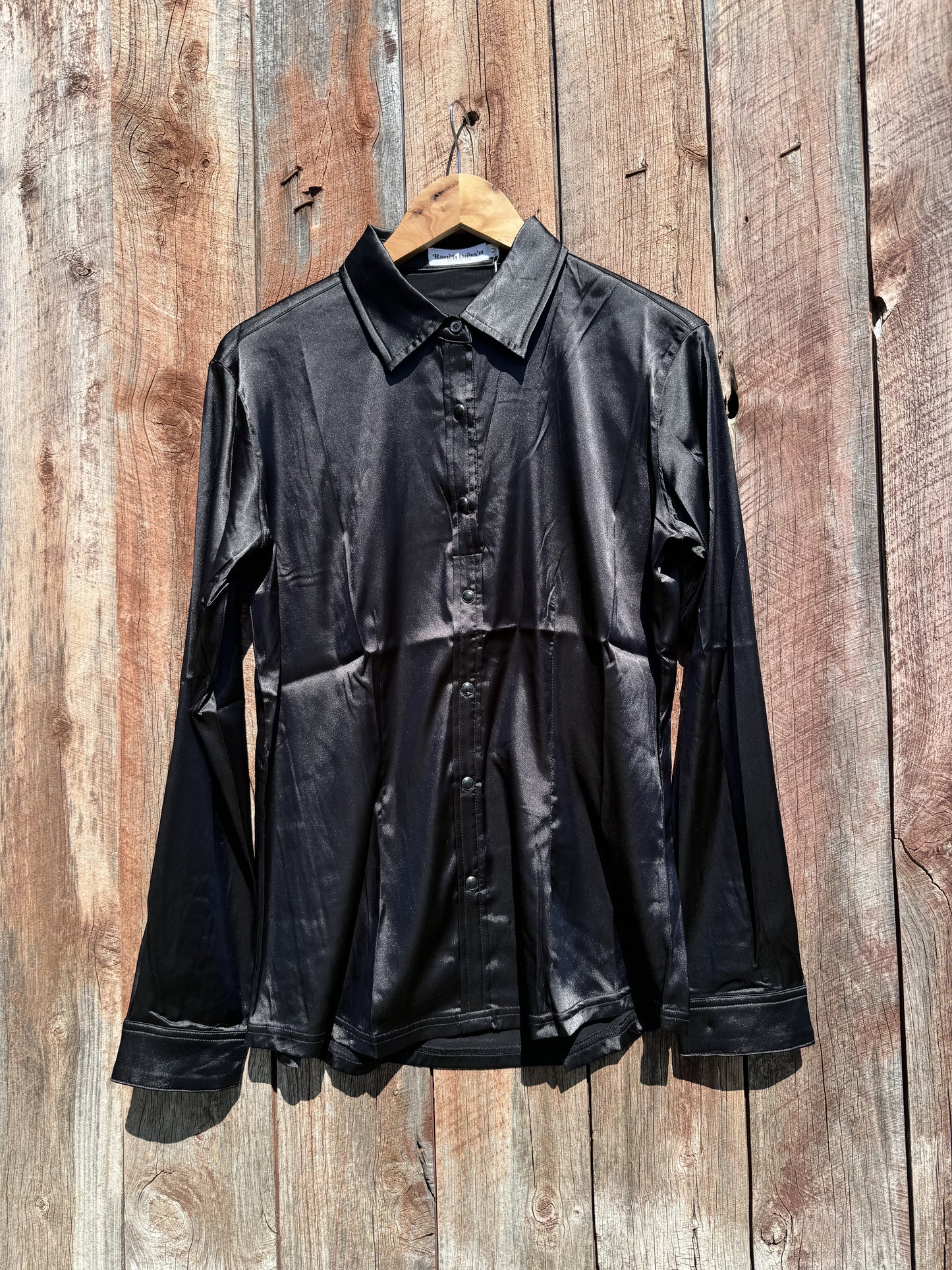 Satin Performance Rodeo Shirt - Black