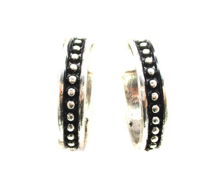 Bubble hoop earrings with western cowgirl style rounded design