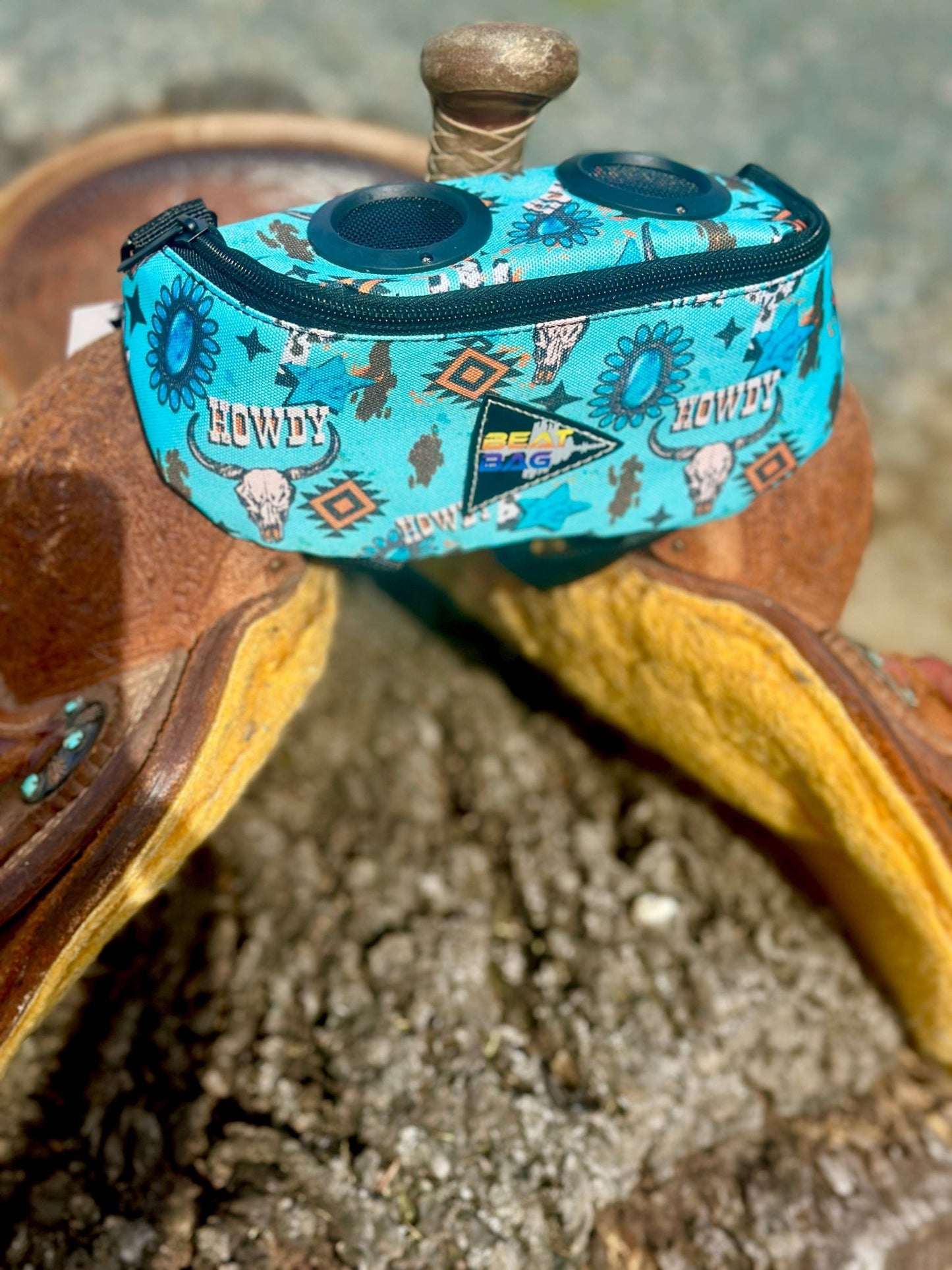 The Beat Bag – Bluetooth Saddle Bag with Speaker by bar3H Equine – Custom Western Tack Australia