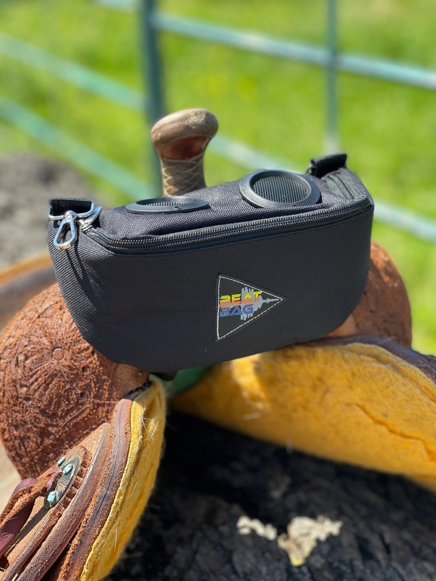 The Beat Bag – Bluetooth Saddle Bag with Speaker by bar3H Equine – Custom Western Tack Australia