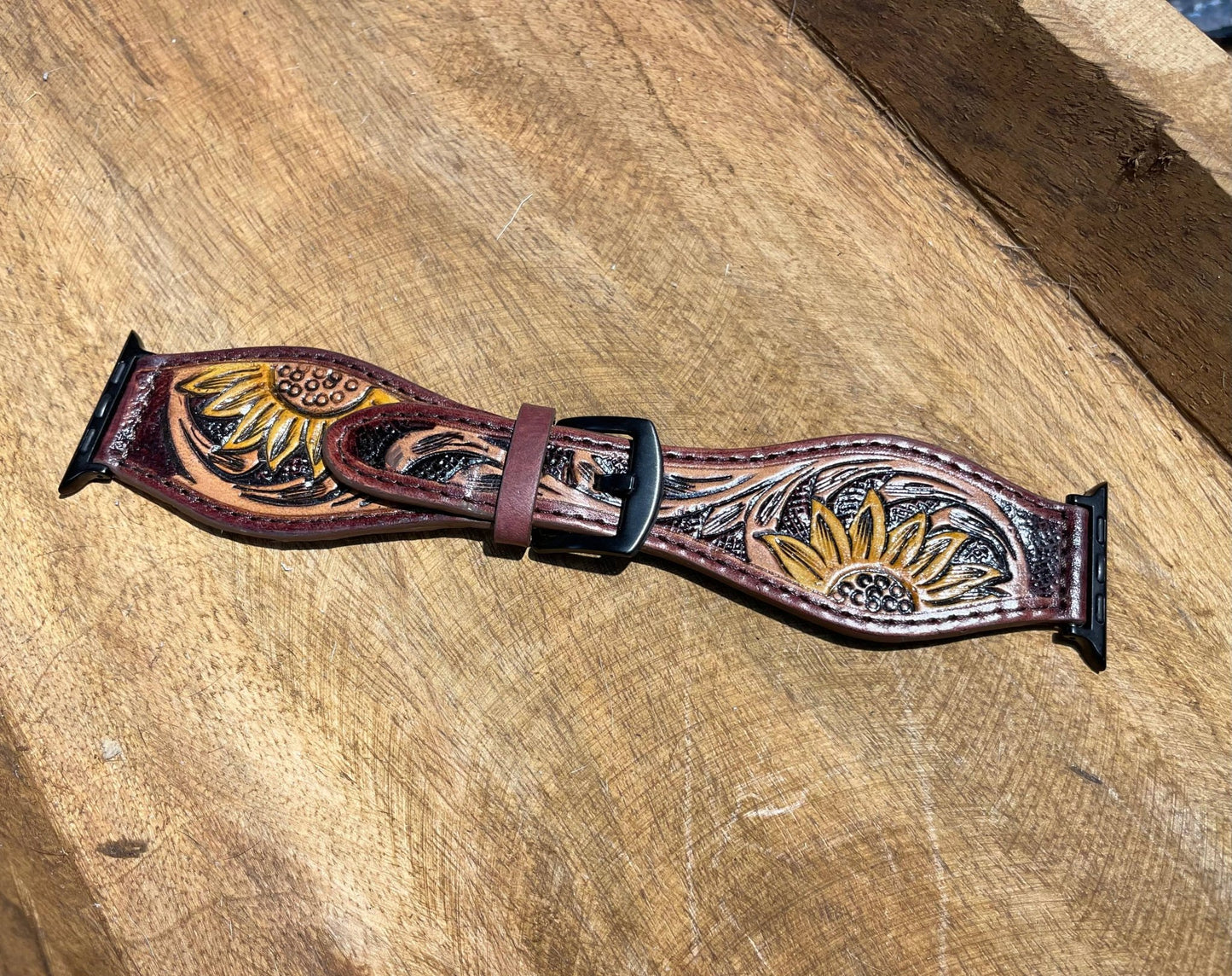 Apple Leather Watch band 45mm by bar3H Equine – Custom Western Tack Australia