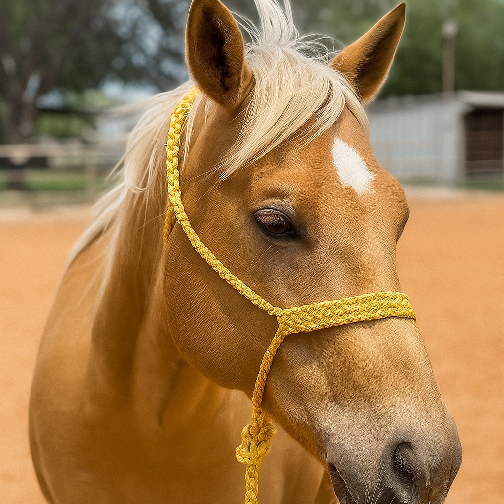 Mule Tape Rope Halter with Removable 10ft Lead