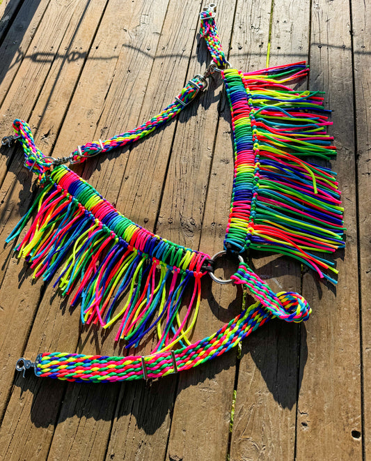 Rainbow Fringe Breast Collar