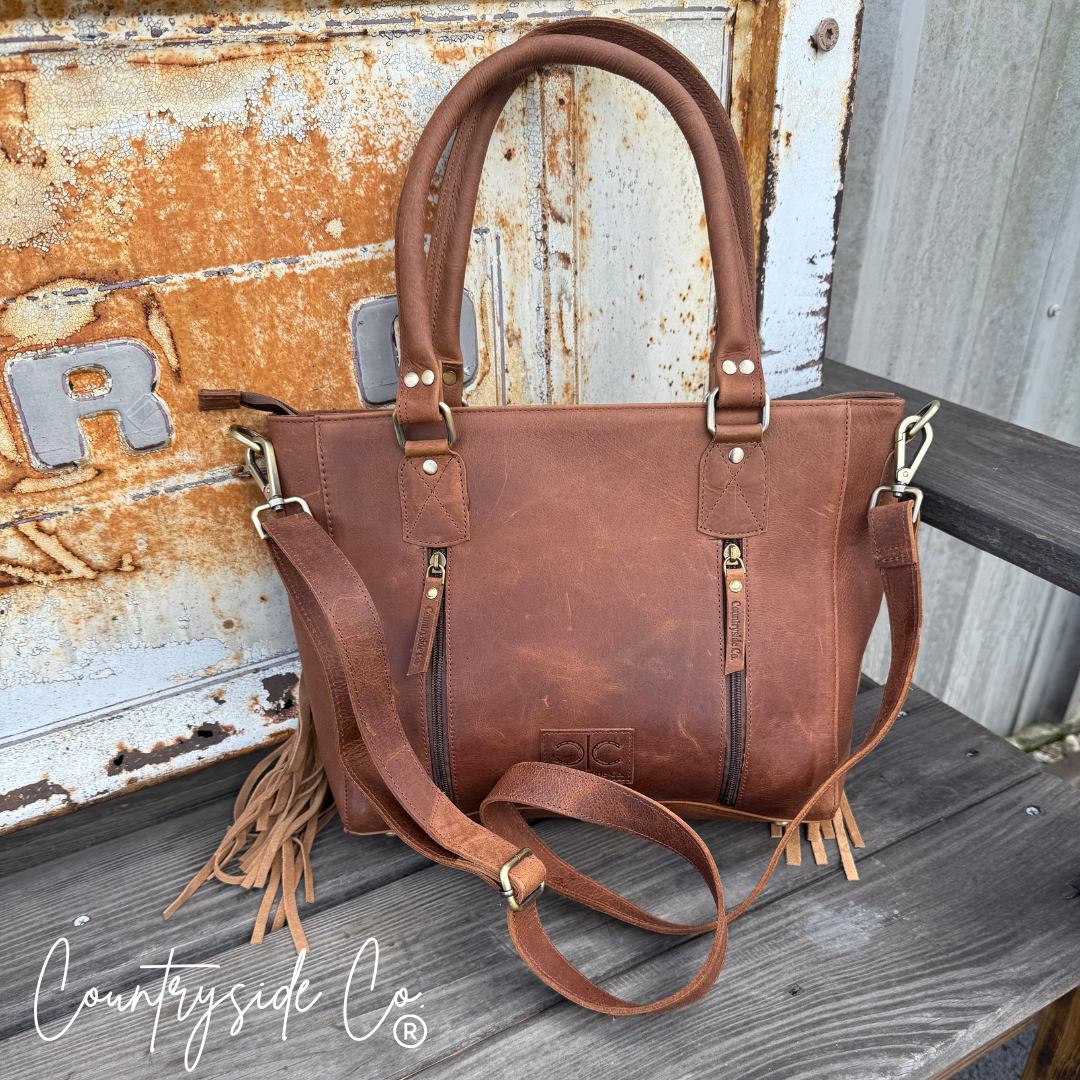Canyon Check Cowhide Purse