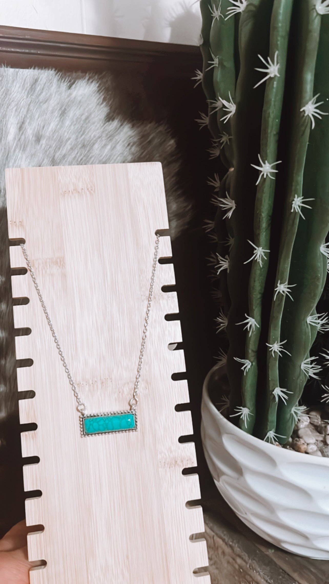 Turquoise Bar Necklace