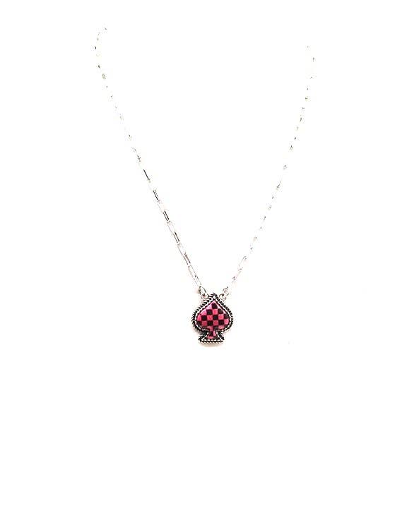 Checkered Spade Necklace