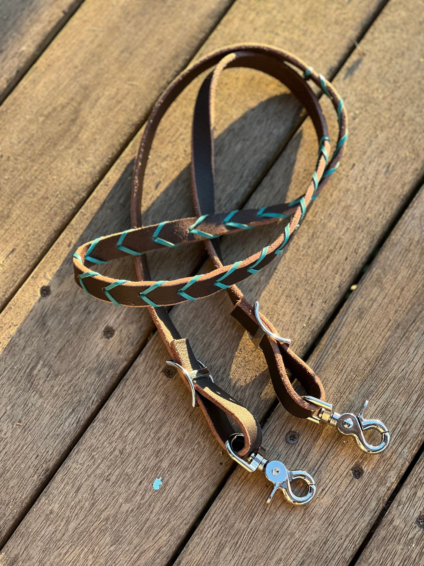 Laced Leather Reins - pony size
