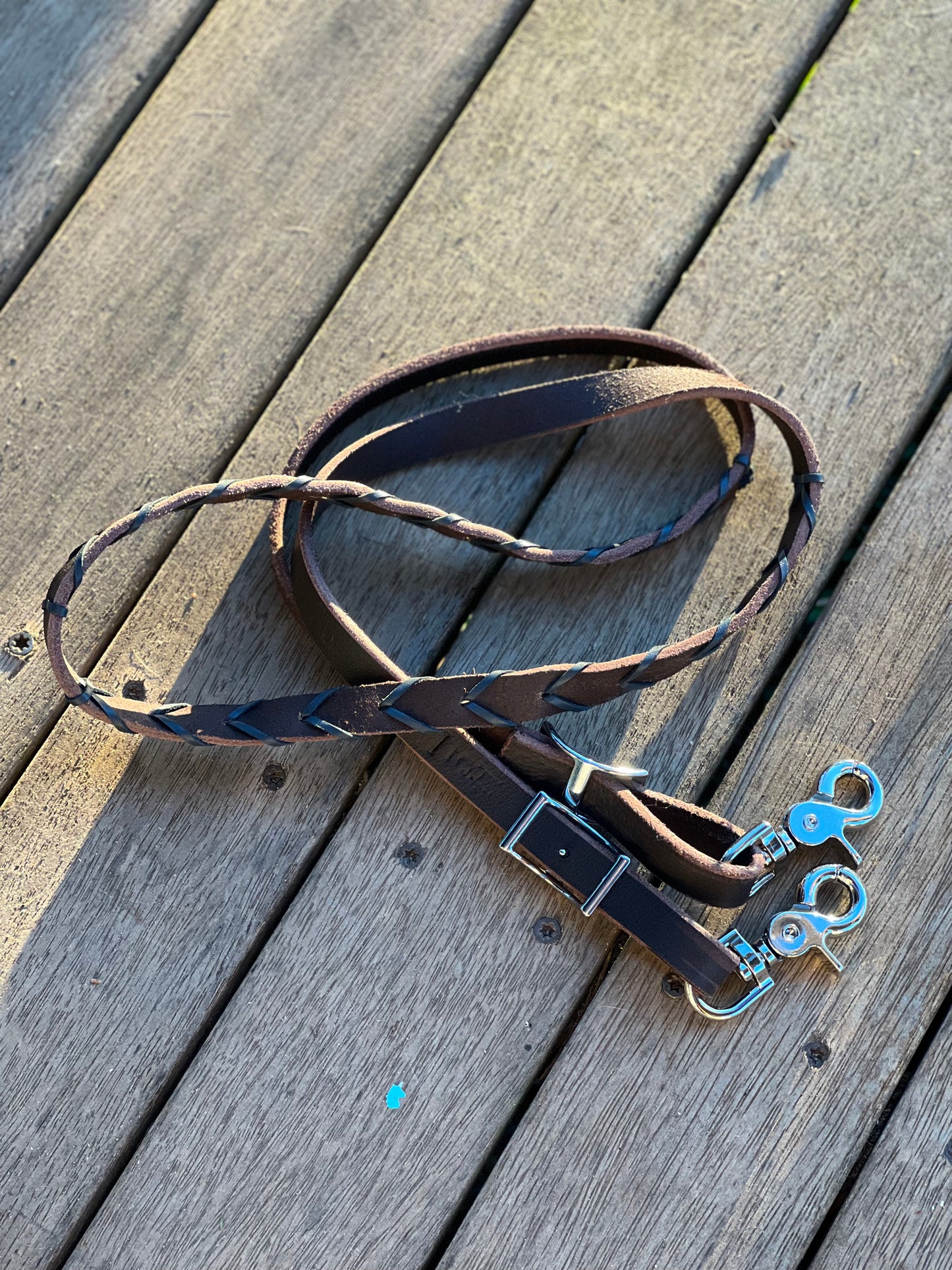 Laced Leather Reins - pony size