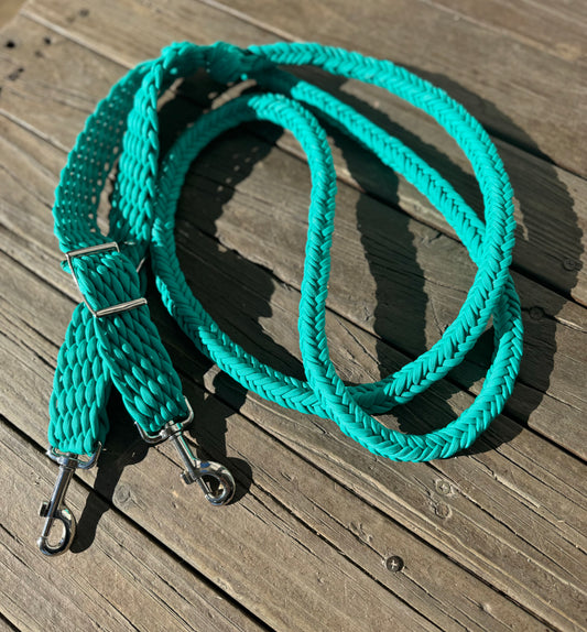 Turquoise Braided Reins