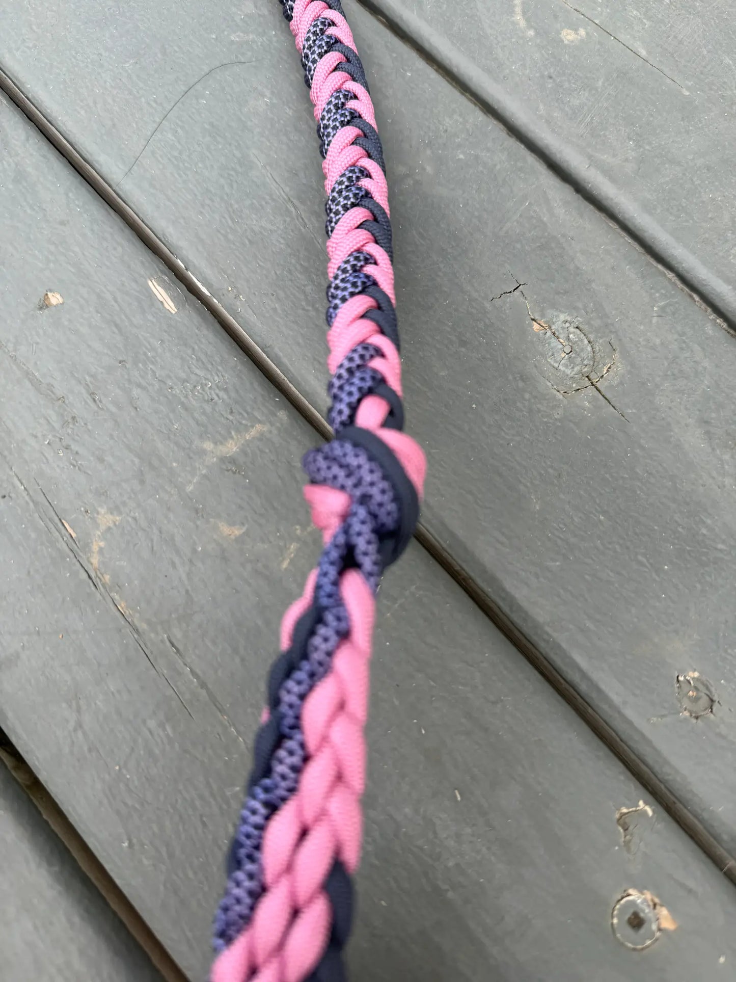 Pink navy and black pattern handmade -3H stabiliser reins for barrel racing, ready to ship