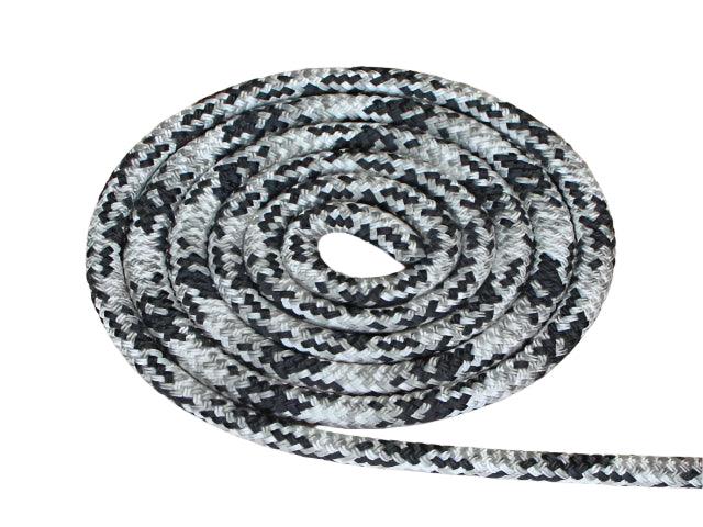 Appaloosa Black Silver White 14mm rope colour example for western split reins – Bar3H Equine