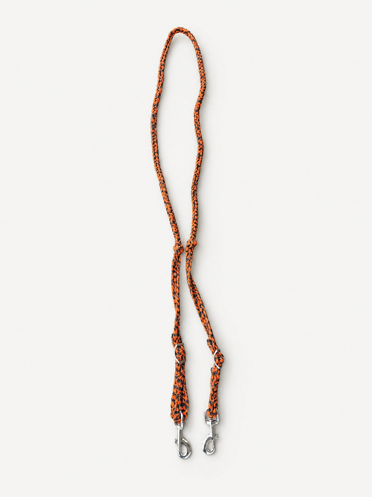 Orange & Black 3-strand roper reins — full set