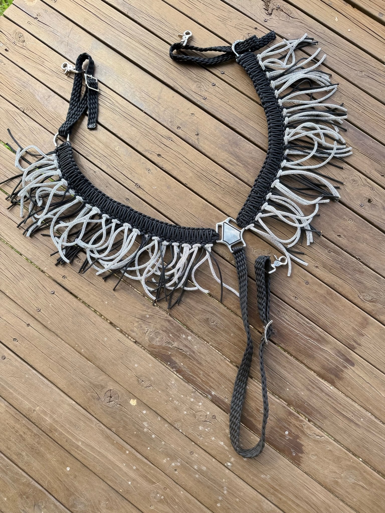 Black and Bling Breast Collar by bar3H Equine – Custom Western Tack Australia