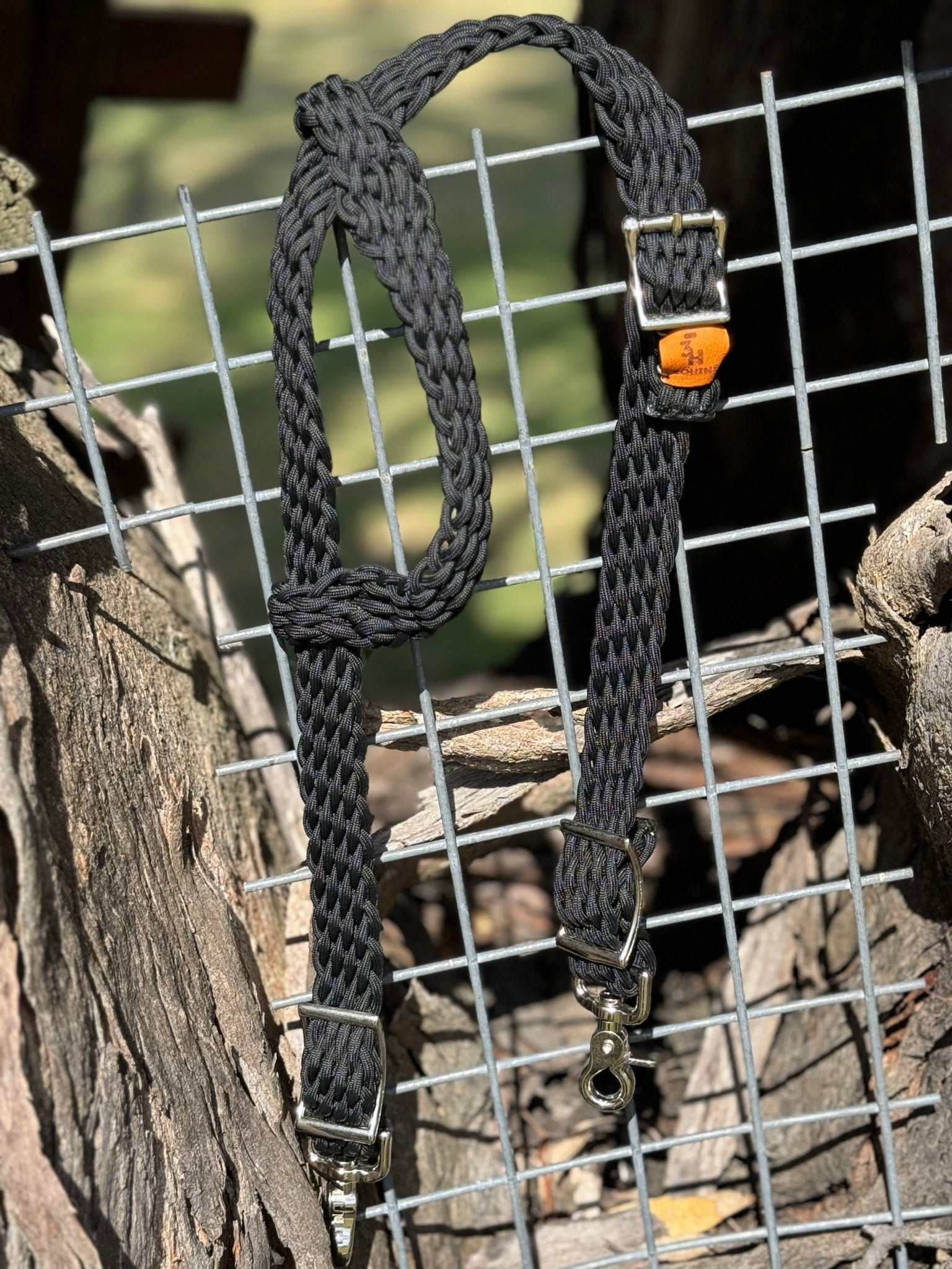 Black Braided One Ear Bridle by bar3H Equine – Custom Western Tack Australia
