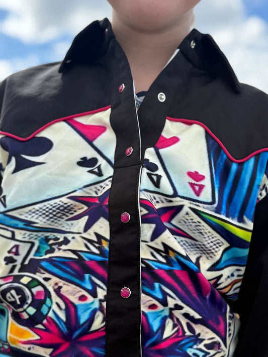 High Stakes Performance Arena Shirt – Ladies Fit by bar3H Equine – Custom Western Tack Australia