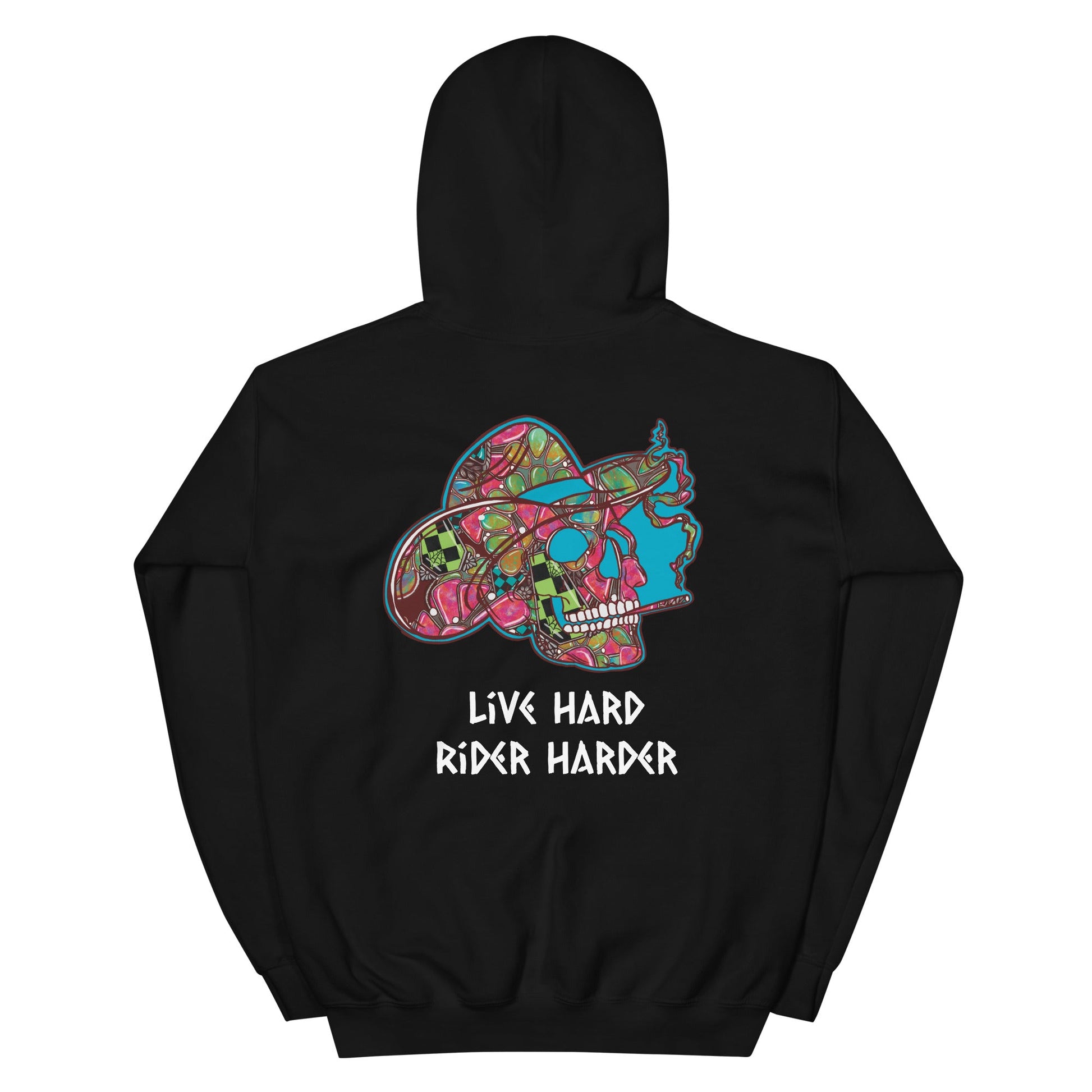Live Hard, Ride Harder Hoodie by bar3H Equine – Custom Western Tack Australia