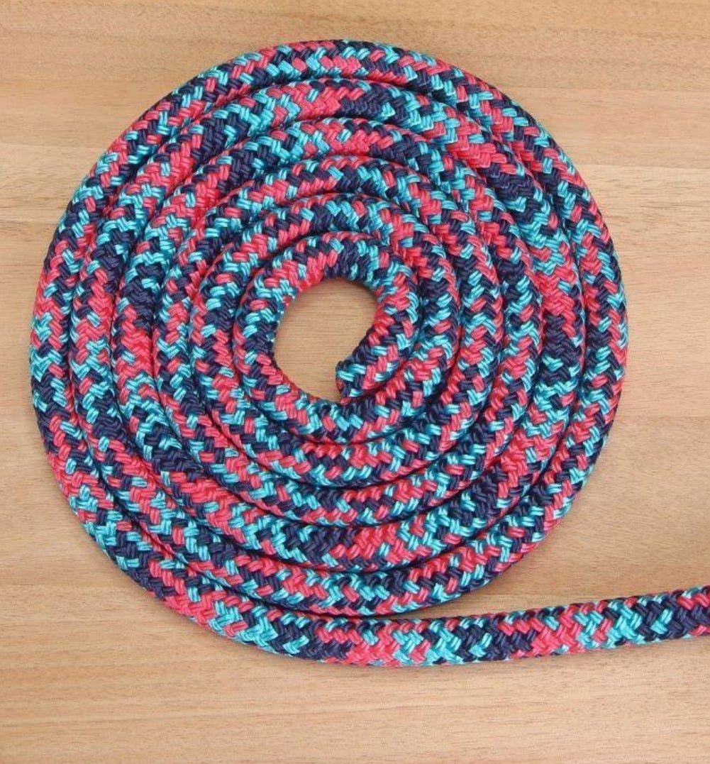 Durable Nylon Rope Reins – 7ft with Leather Keepers & Trigger Snap by bar3H Equine – Custom Western Tack Australia