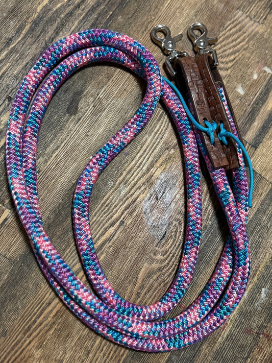Rope Reins – 7ft with Leather Keepers & Trigger Snap by bar3H Equine – Custom Western Tack Australia