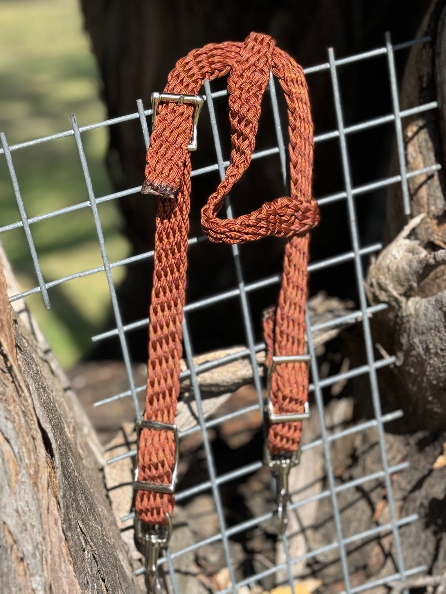 Rust Braided One Ear Bridle by bar3H Equine – Custom Western Tack Australia