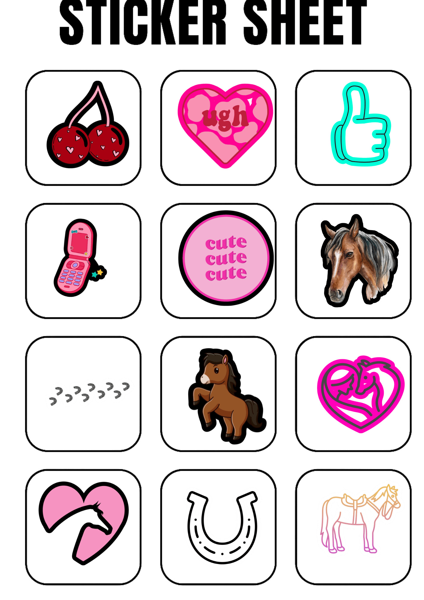 Graffiti Sticker Pack Vol 1 – Digital Stickers for GoodNotes & - 3H Planners by bar3H Equine – Custom Western Tack Australia