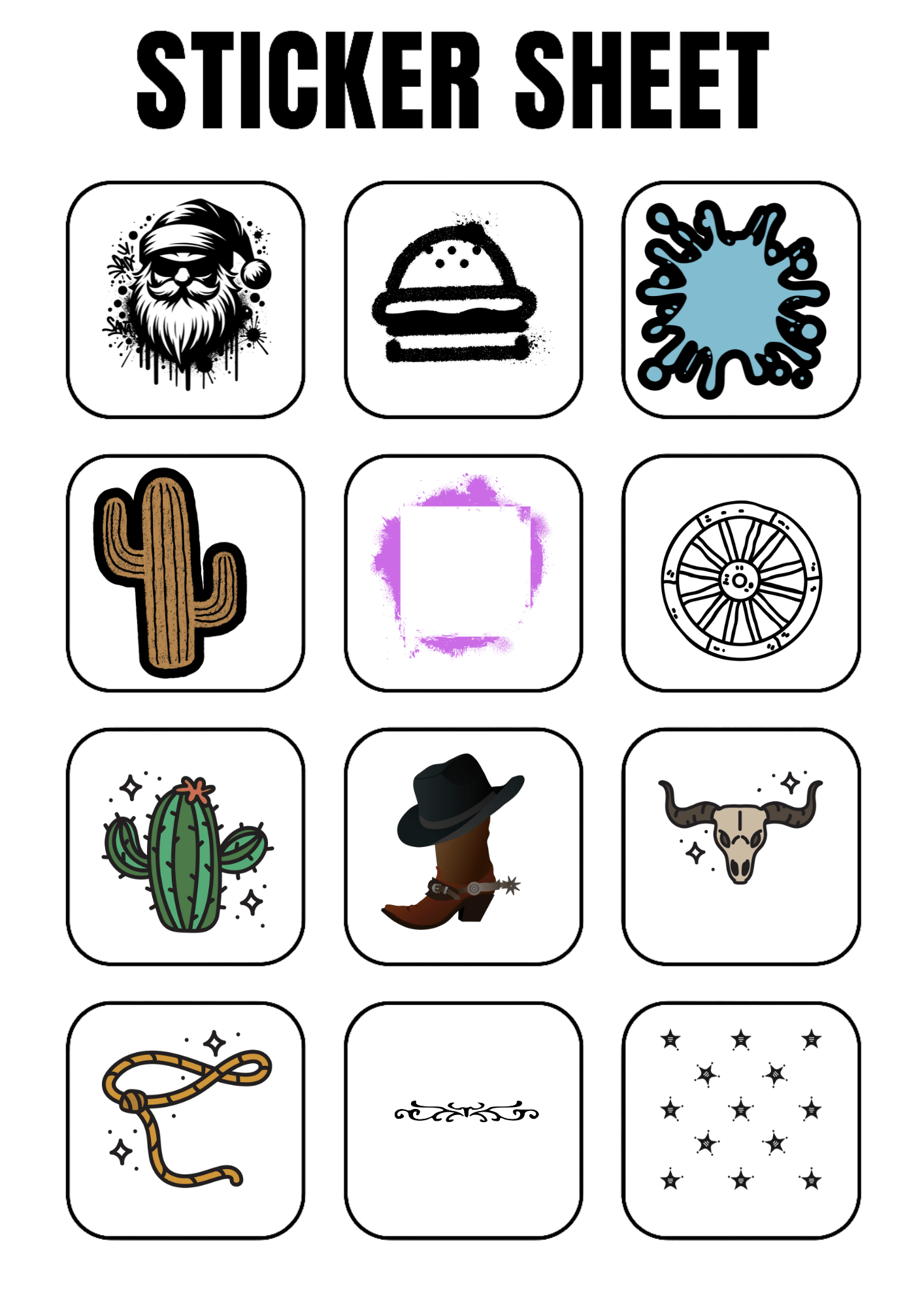 Graffiti Sticker Pack Vol 1 – Digital Stickers for GoodNotes & - 3H Planners by bar3H Equine – Custom Western Tack Australia