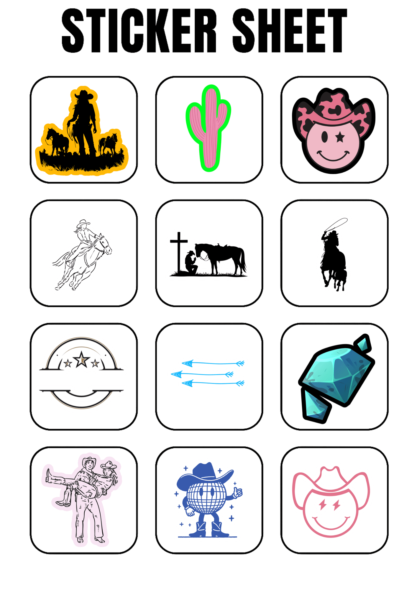 Graffiti Sticker Pack Vol 1 – Digital Stickers for GoodNotes & - 3H Planners by bar3H Equine – Custom Western Tack Australia