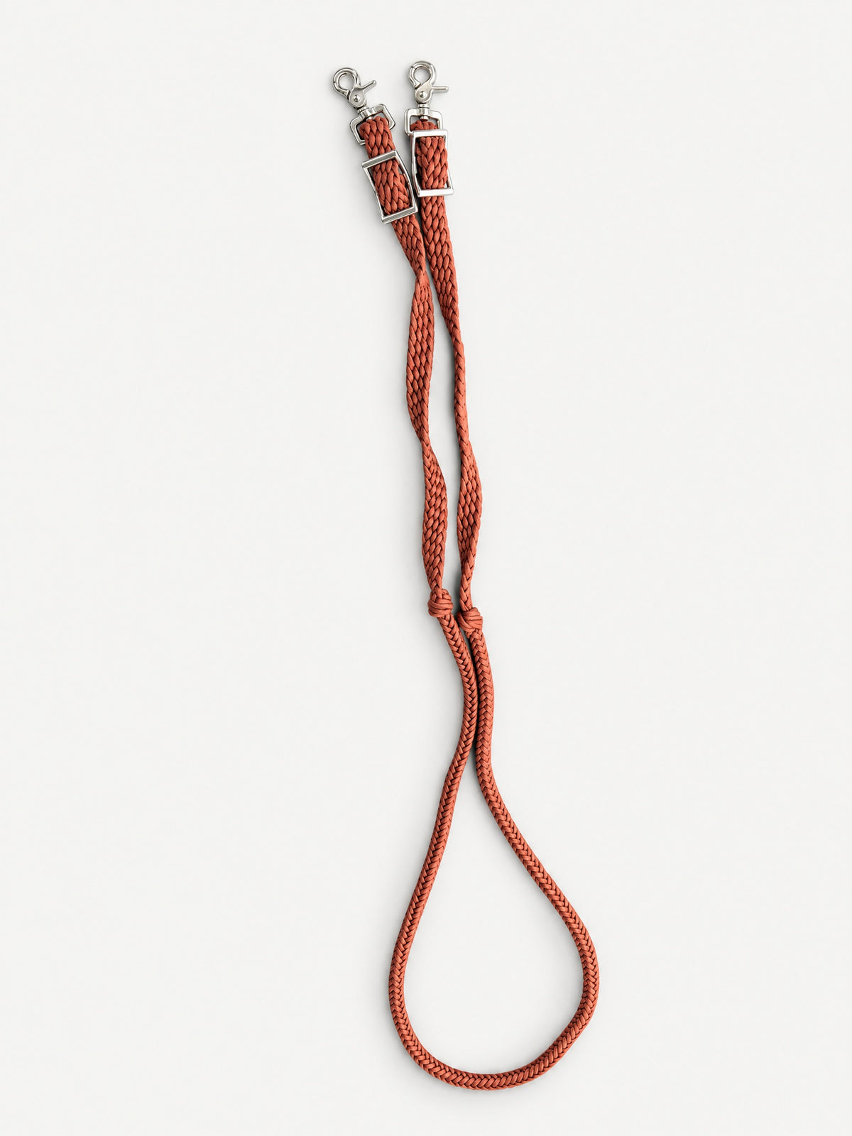 Sunset Orange handbraided barrel reins — full set