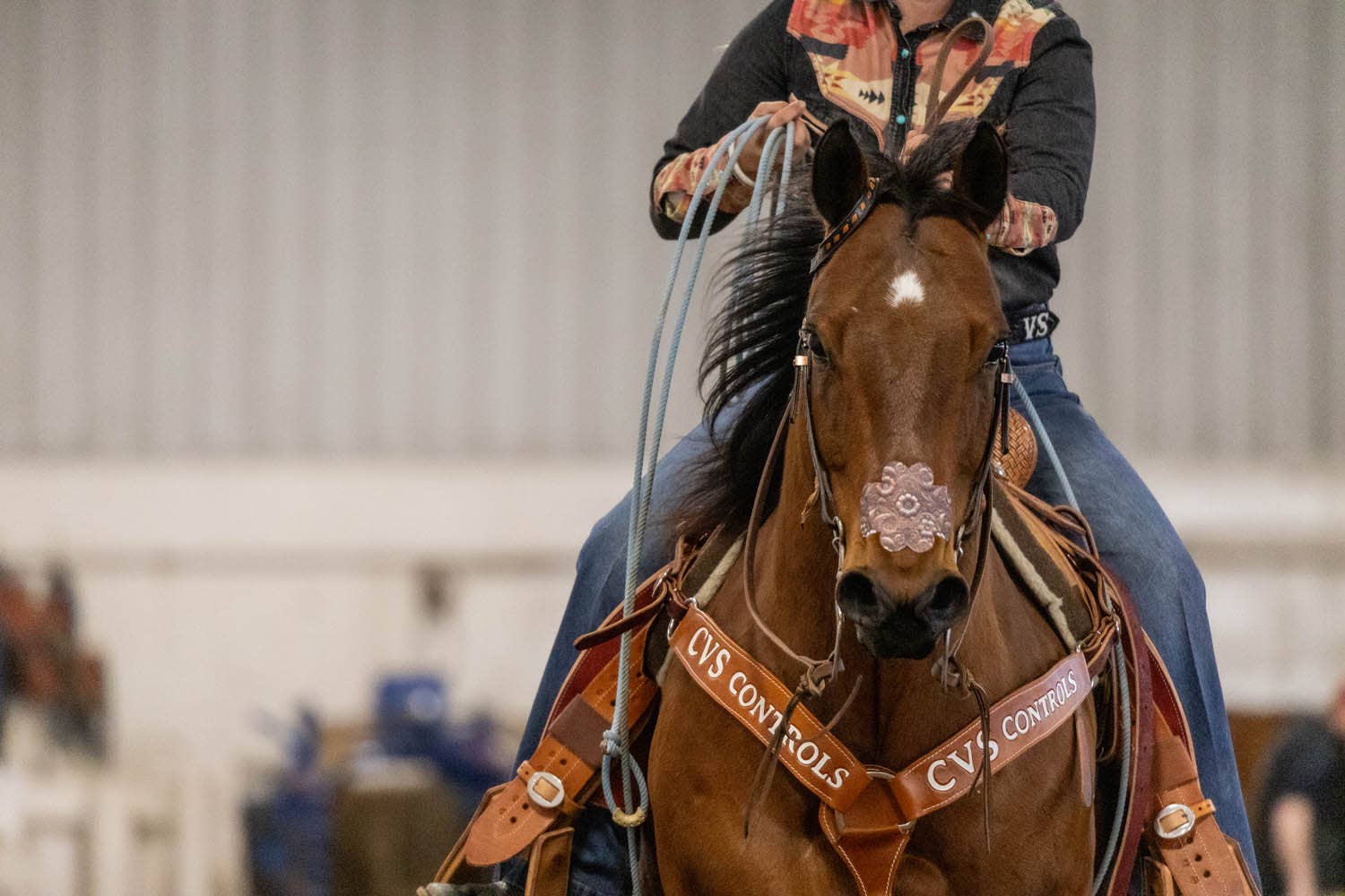 EquiBreathe™ Equine Nasal Patch - Tooled Leather by bar3H Equine – Custom Western Tack Australia