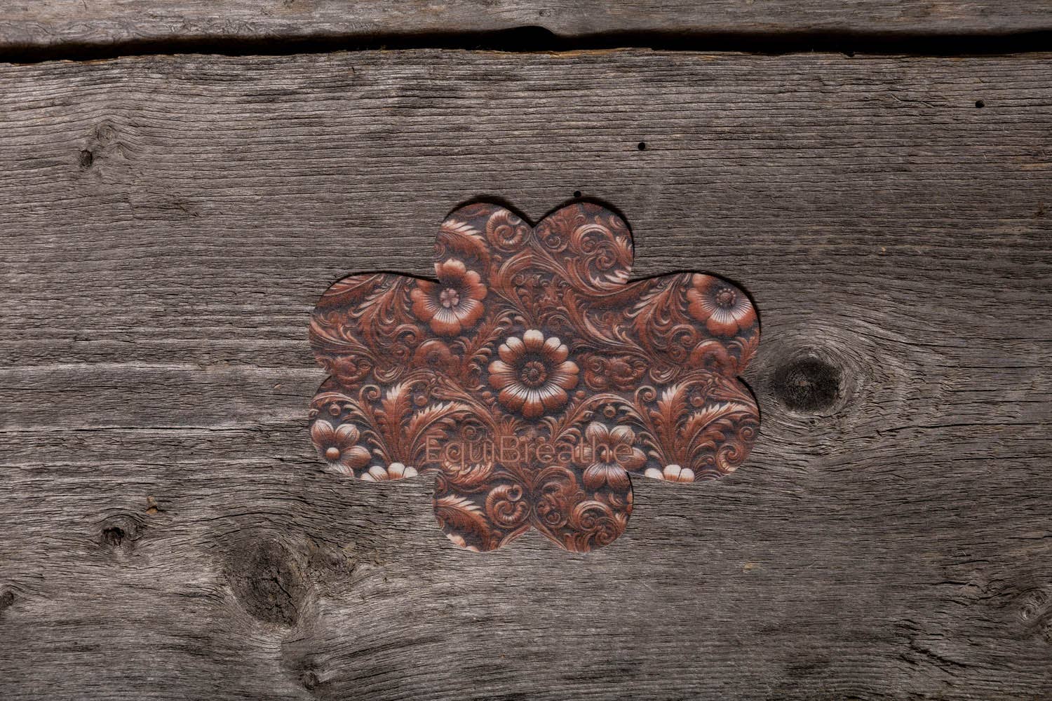 EquiBreathe™ Equine Nasal Patch - Tooled Leather by bar3H Equine – Custom Western Tack Australia
