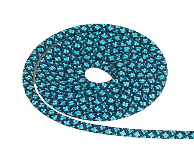 Lattice Aqua Black 14mm rope colour example for western split reins – Bar3H Equine
