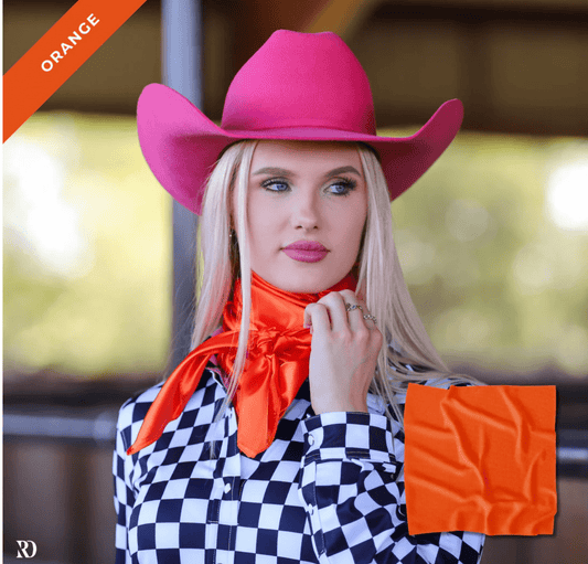Ranch Dress’n Wild Rags – Satin Western Scarf in Lime, Orange, & More by bar3H Equine – Custom Western Tack Australia