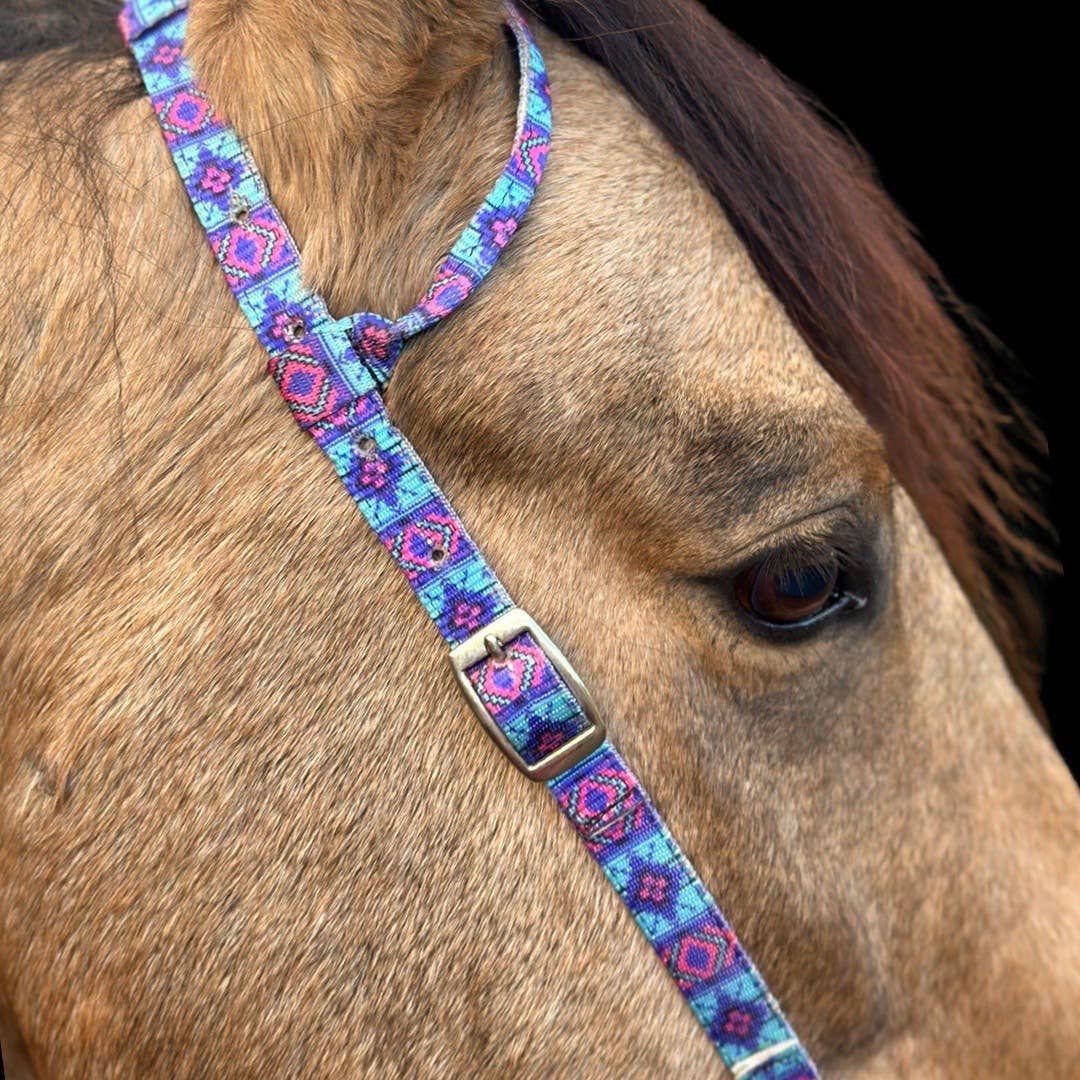 Premium Nylon One Ear Bridle detail | Schulz Equine equine tack Australia