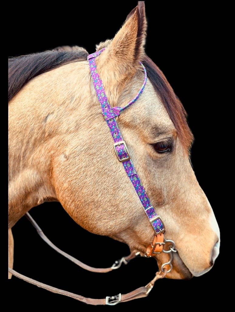 Premium Nylon One Ear Bridle black | Schulz Equine equine tack Australia