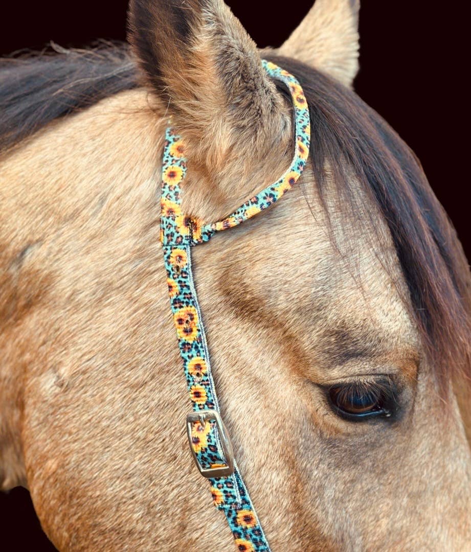 Premium Nylon One Ear Bridle green | Schulz Equine equine tack Australia