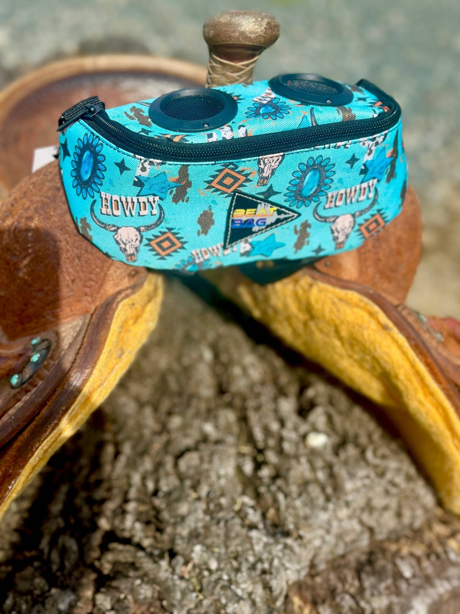 The Beat Bag – Bluetooth Saddle Bag with Speaker by bar3H Equine – Custom Western Tack Australia