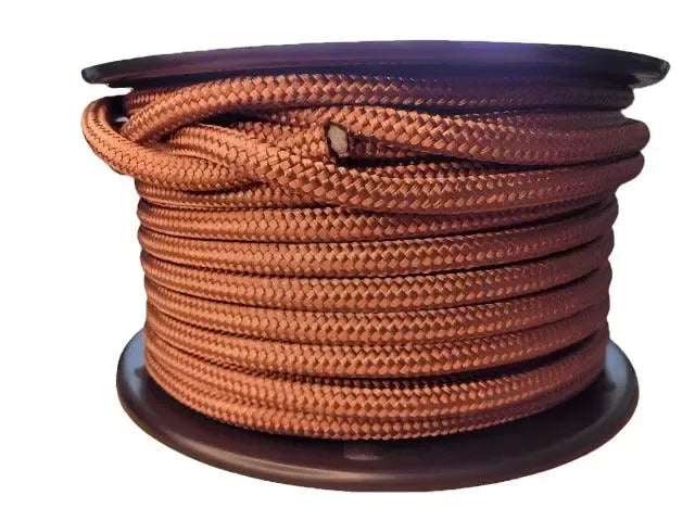 Solid Brown 14mm rope colour example for western split reins – Bar3H Equine