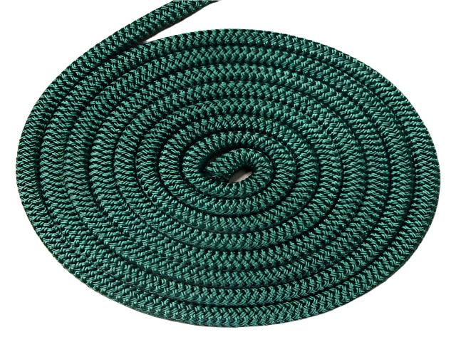 Solid Dark Green 14mm rope colour example for western split reins – Bar3H Equine