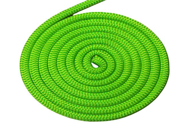Solid Lime 14mm rope colour example for western split reins – Bar3H Equine