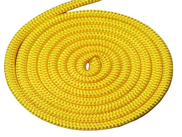 Solid Yellow 14mm rope colour example for western split reins – Bar3H Equine