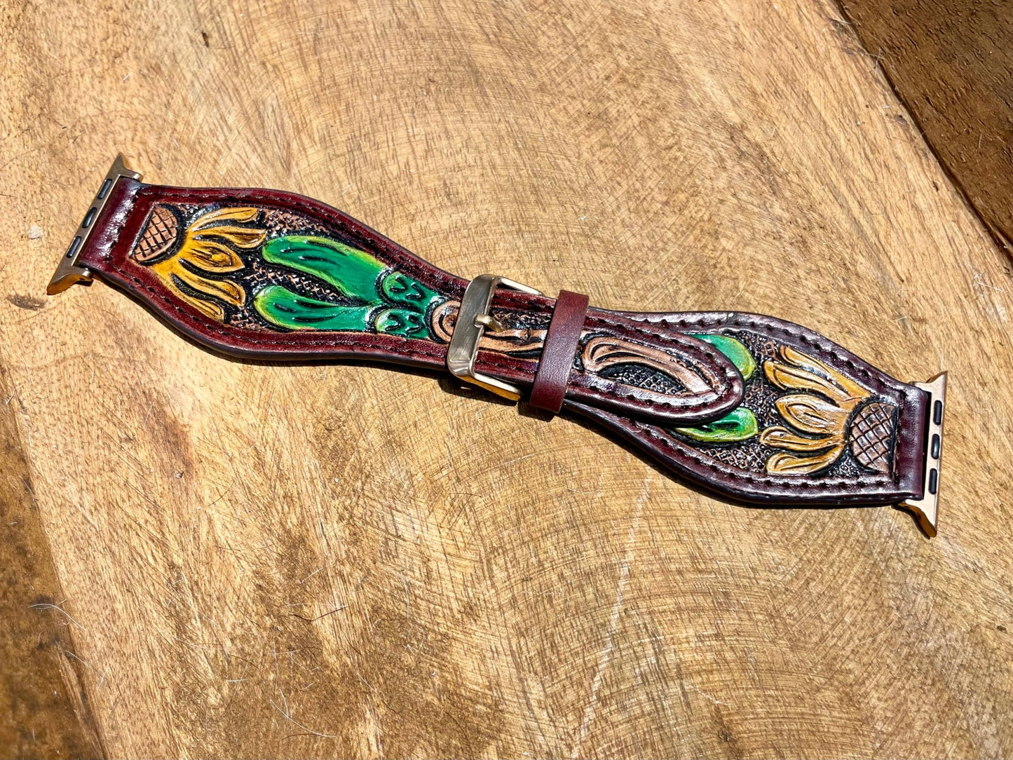 Apple Leather Watch band 45mm by bar3H Equine – Custom Western Tack Australia
