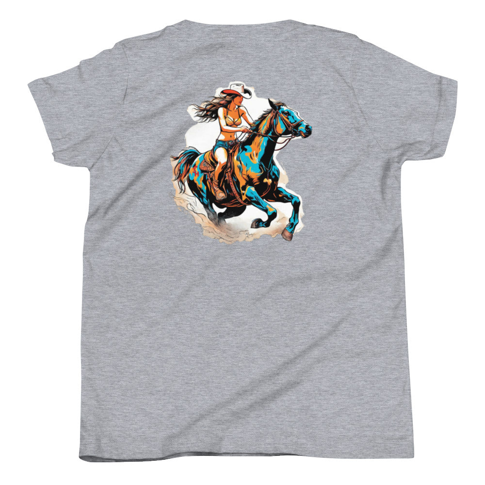 Dazzle Dust Cowgirl - Youth Short Sleeve T-Shirt